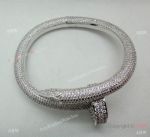 Cartier Nail Bracelet Replica / Juste Un Clou Silver Diamond Bracelet